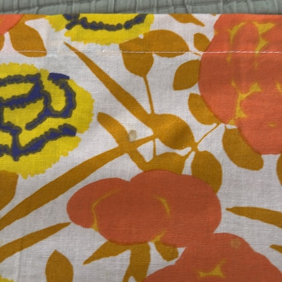 Marimekko Floral Orange and Yellow Cotton Runner - Picture 5 of 6